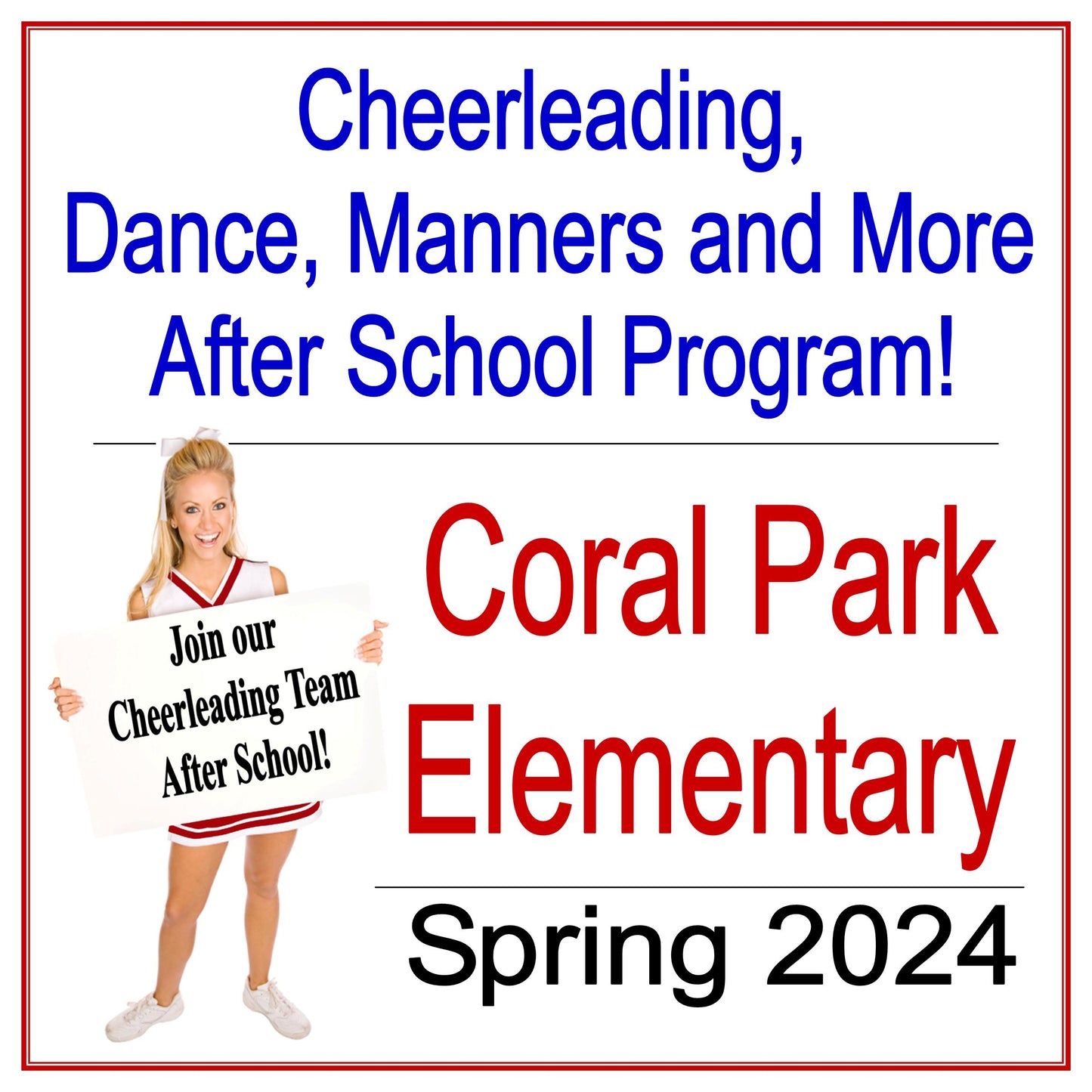 After School Program - Coral Park Cheerleading Spring 2024