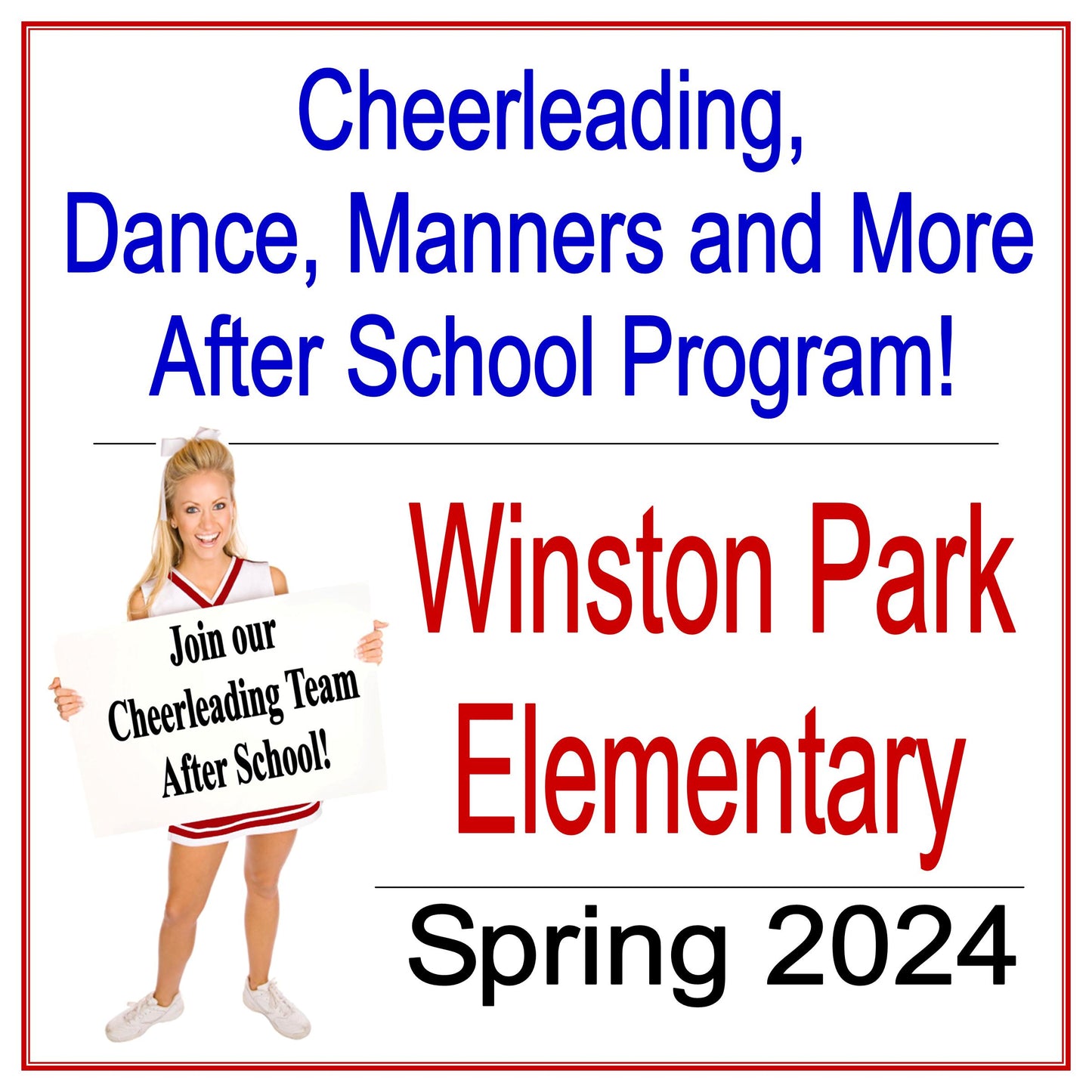 After School Program - Winston Park Cheerleading Spring 2024