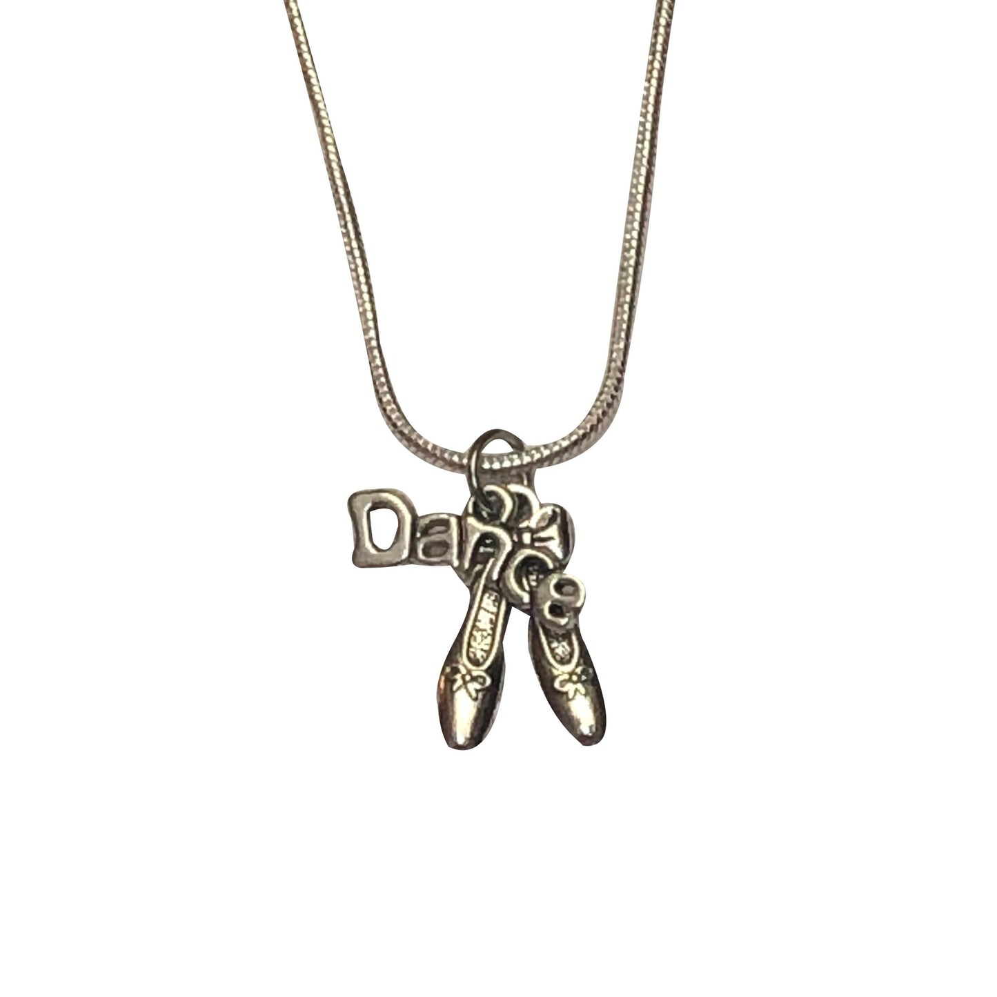 Dance Charm Necklace Sterling Silver - Cheer and Dance On Demand