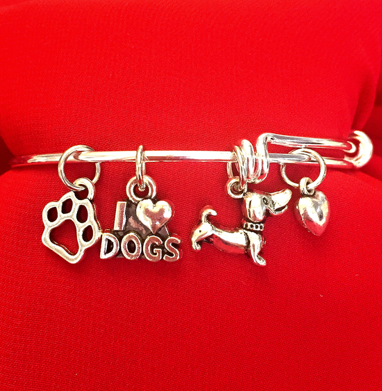 Dog Charm Bracelet - Puppy - Cheer and Dance On Demand