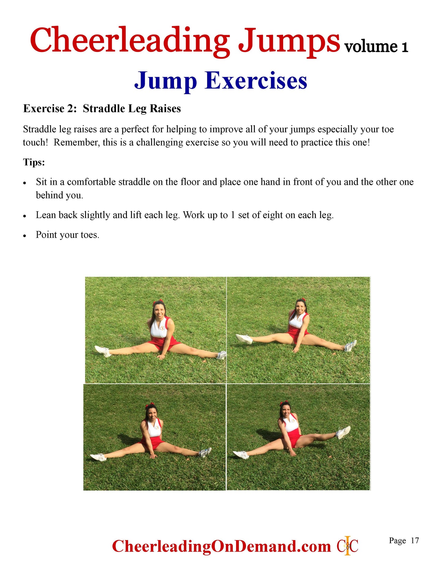 Cheerleading Jumps Ebook - How to Do Cheerleading Jumps - Cheer and Dance On Demand