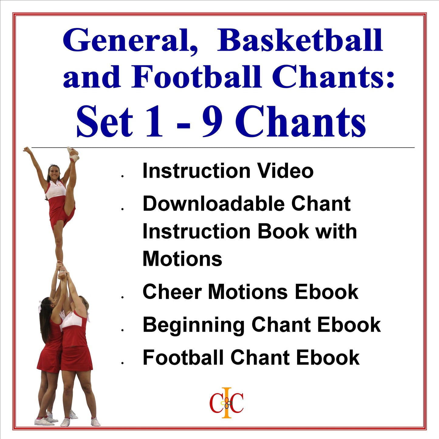 Ultimate Cheerleading 58 Chant Bundle Set 1 - 9 Video Chants PLUS Cheerleading Mastery Series 3 Book Set - Cheer and Dance On Demand