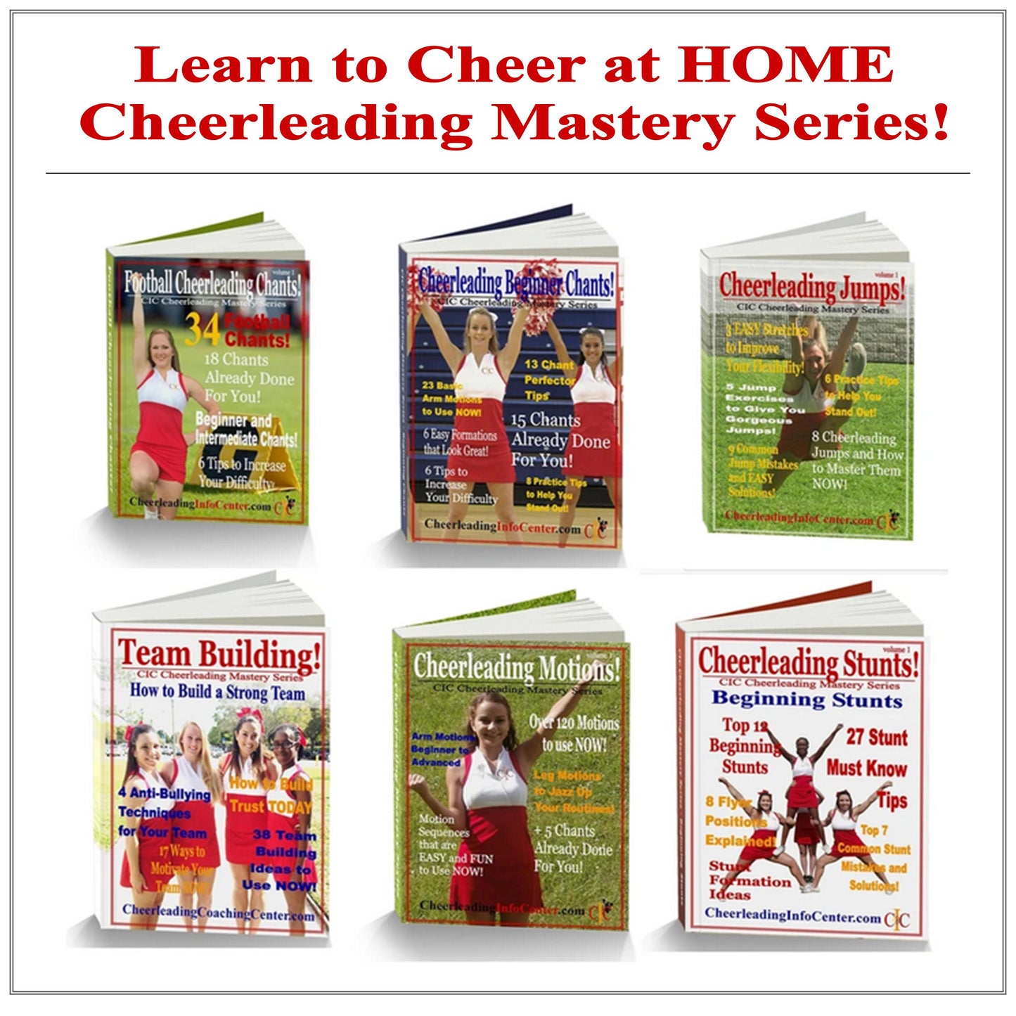 Learn to How to Cheer! - Cheerleading Mastery Series 6 Book Set