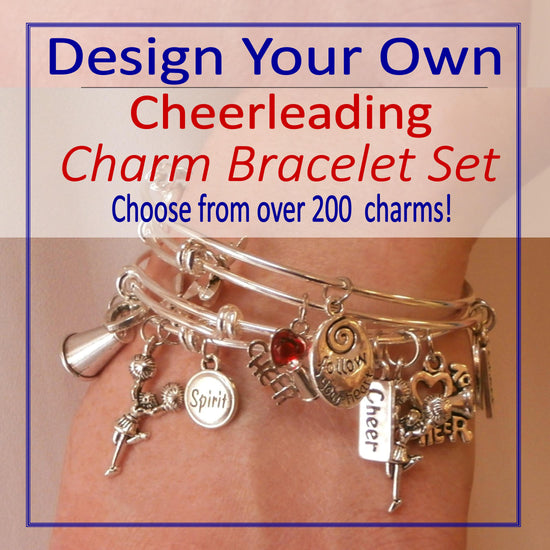 Create Your Own Cheerleading Charm Bracelet Stack and SAVE!