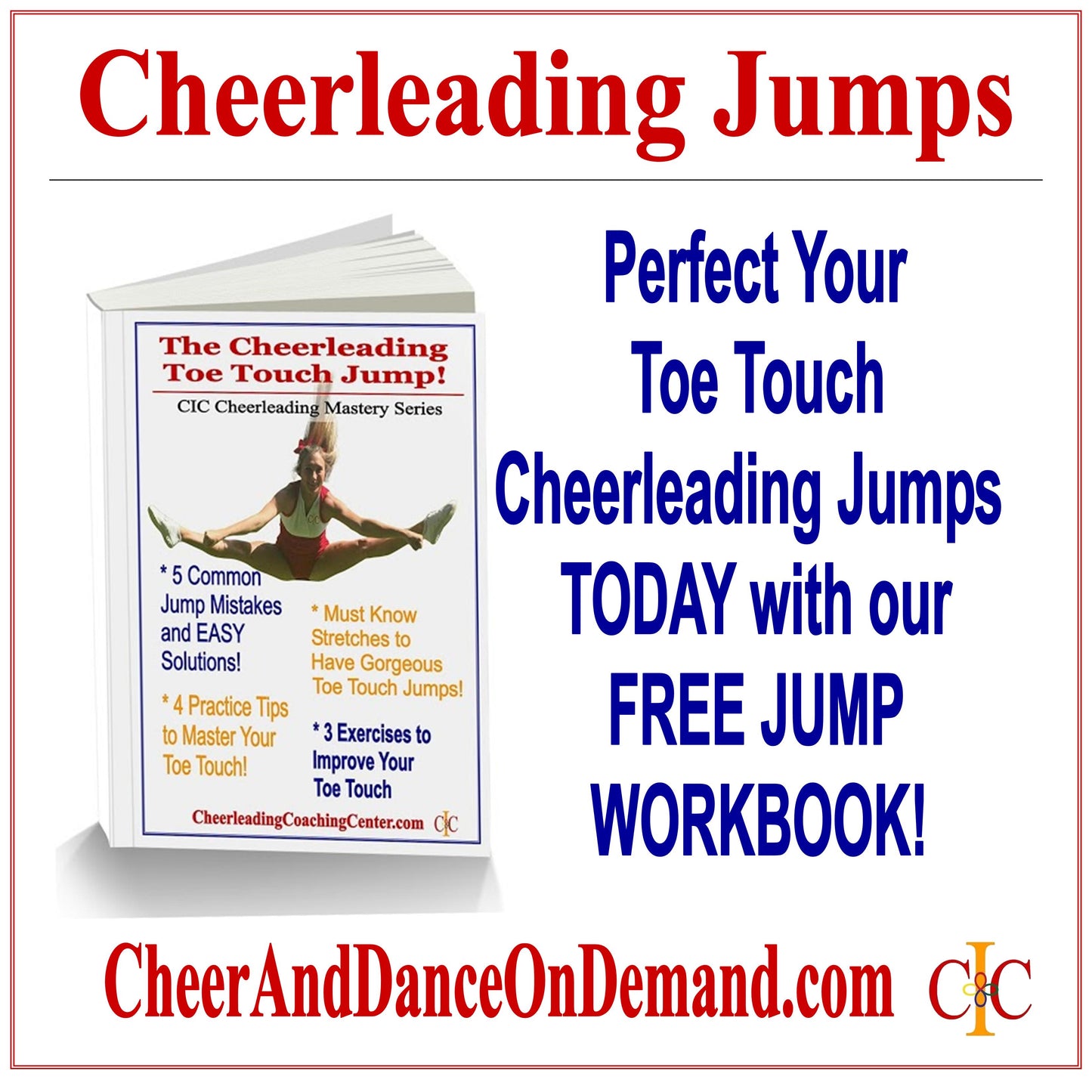 How to Get and Amazing Cheerleading Toe Touch Jump - FREE Guide Download