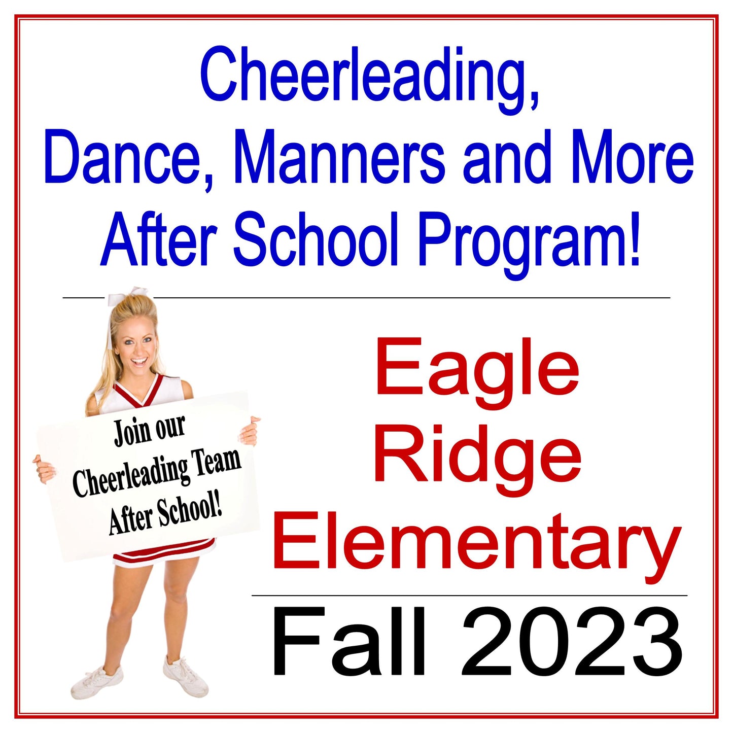 After School Program - Eagle Ridge Cheerleading Fall 2023
