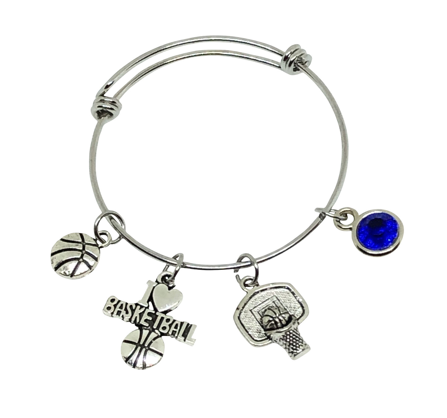 Basketball Charm Bracelet - I Love Basketball - Cheer and Dance On Demand