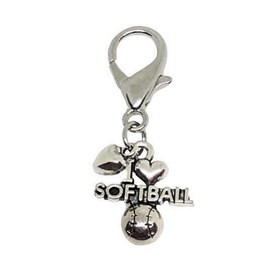 Load image into Gallery viewer, Softball Zipper Pull - Softball Accessories - Cheer and Dance On Demand
