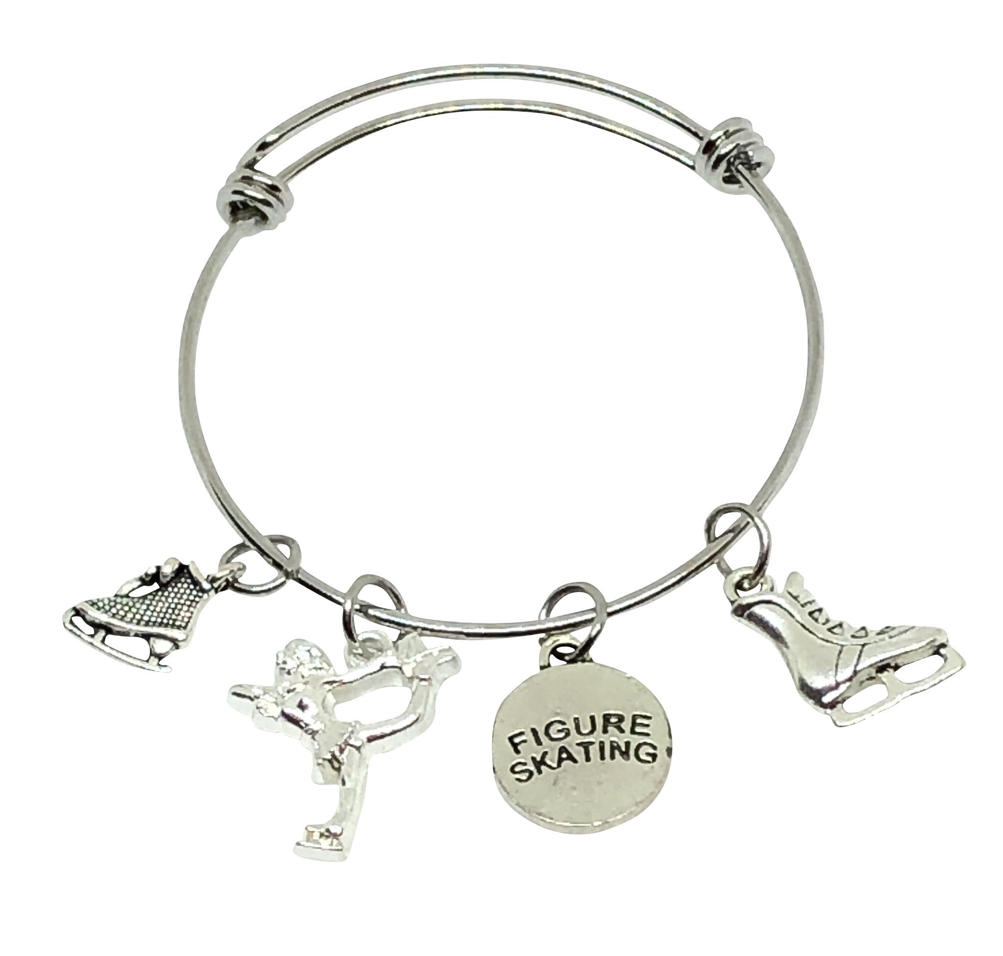 Ice Skating Charm Bracelet Figure Skating Cheer and Dance On