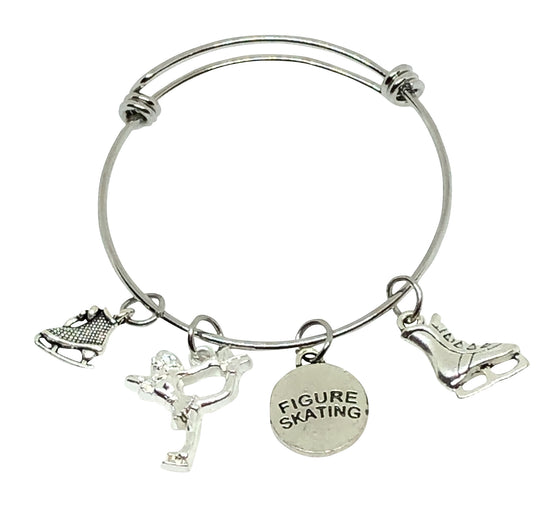 Load image into Gallery viewer, Ice Skating Charm Bracelet - Figure Skating - Cheer and Dance On Demand
