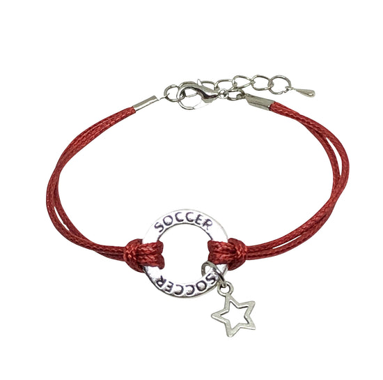 Soccer Charm Bracelet - 6 COLORS - Cheer and Dance On Demand