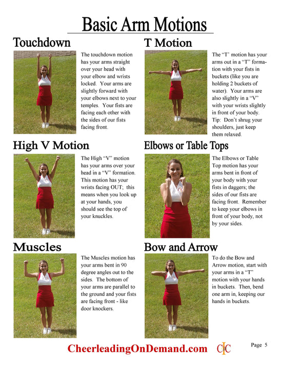 Cheerleading Motions Ebook Program - Cheer and Dance On Demand