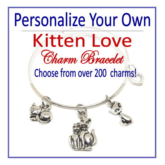 Create Your Own Kitten Love Charm Bracelet - Cheer and Dance On Demand