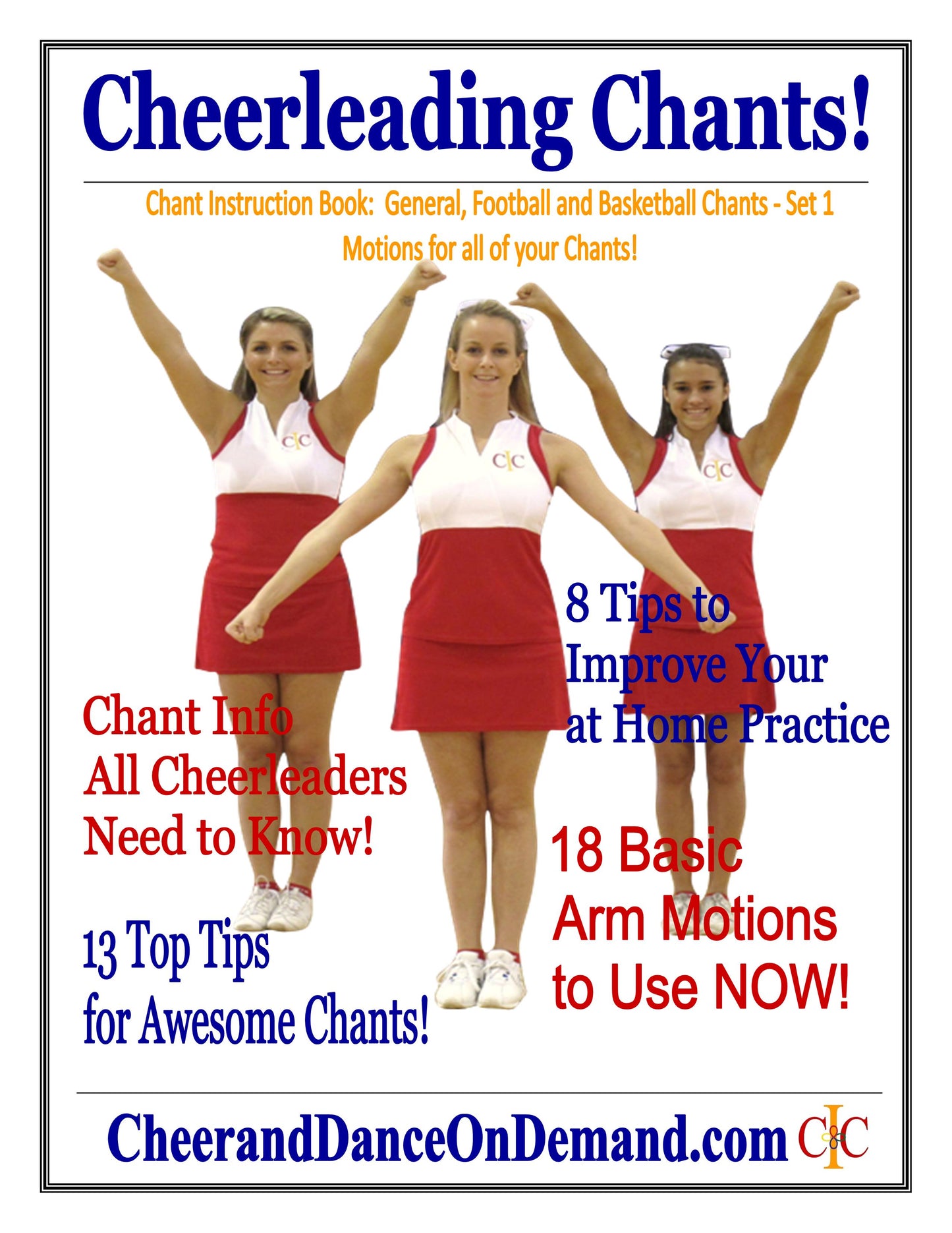 Ultimate Cheerleading 58 Chant Bundle Set 1 - 9 Video Chants PLUS Cheerleading Mastery Series 3 Book Set - Cheer and Dance On Demand