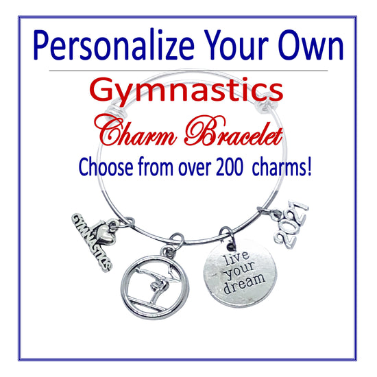 Create Your Own Gymnastics Charm Bracelet - Cheer and Dance On Demand