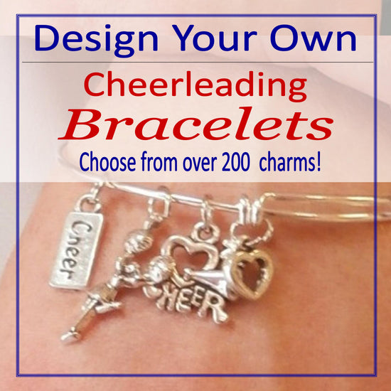 Personalize Your Own Cheerleading Charm Bracelet Medium / Large: 7 / 6 Charms