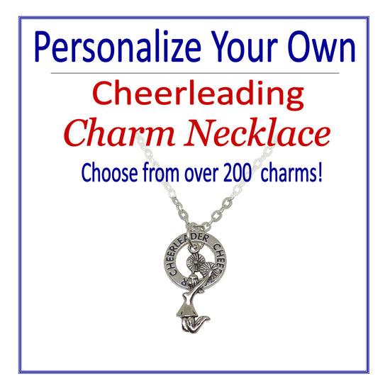 Create Your Own Cheerleading Charm Necklace Silver - Cheer and Dance On Demand