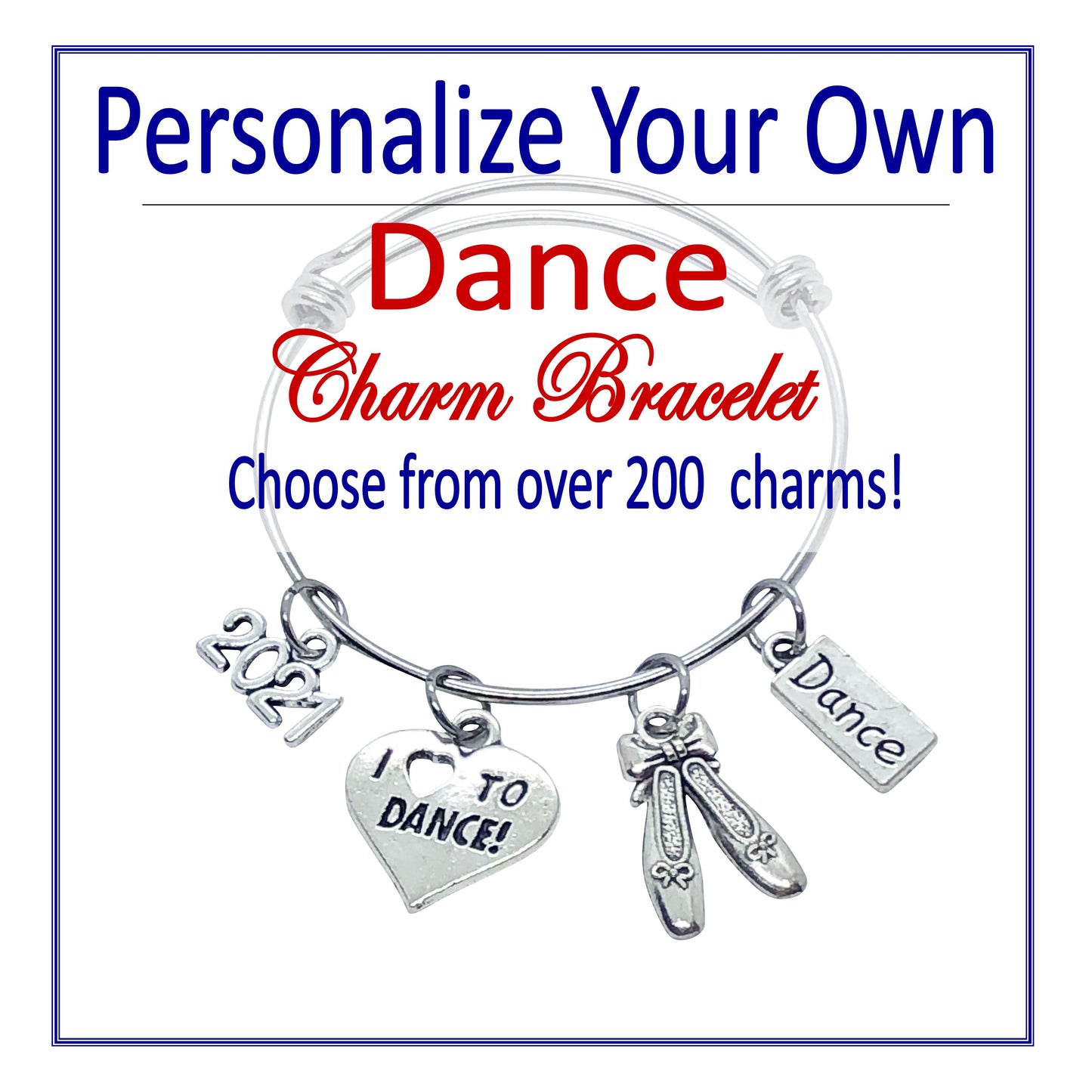 Create Your Own Dance Charm Bracelet - Cheer and Dance On Demand