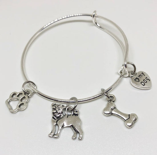 Dog Charm Bracelet - Bulldog - Cheer and Dance On Demand