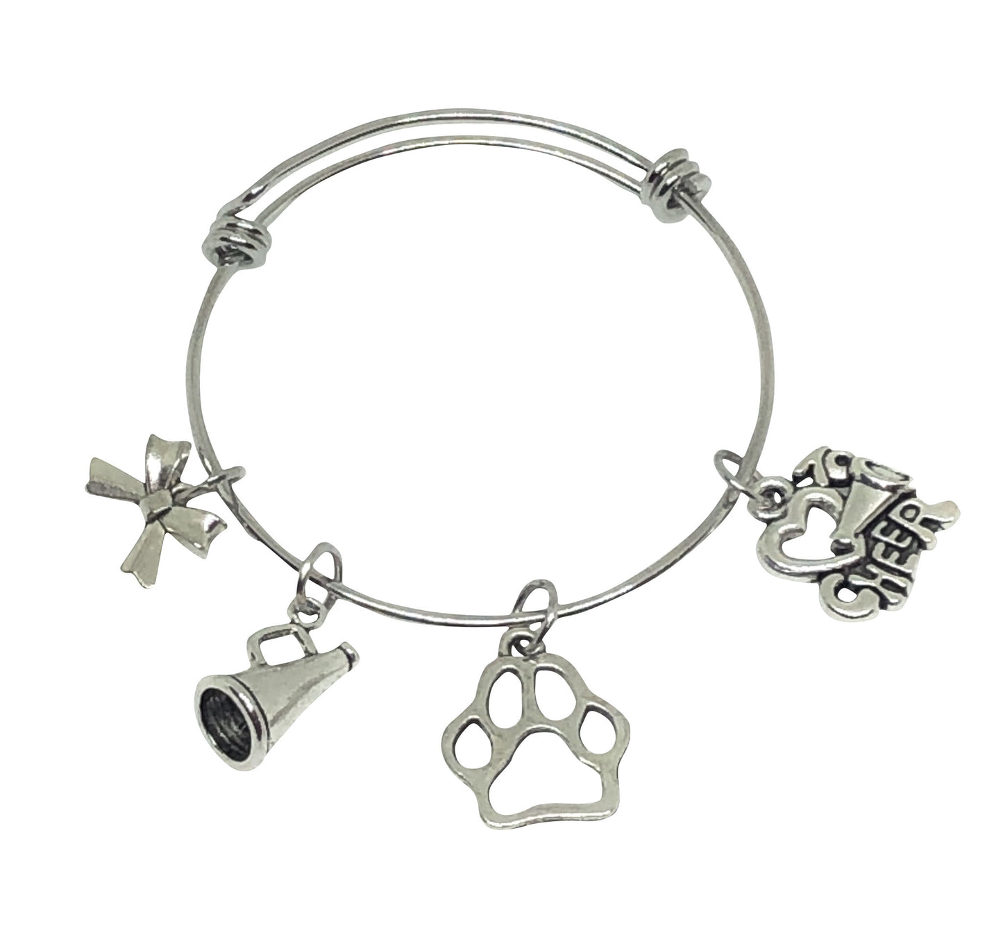 Cheerleading Mascot Charm Bracelet - Love to Cheer - Cheer and Dance On Demand