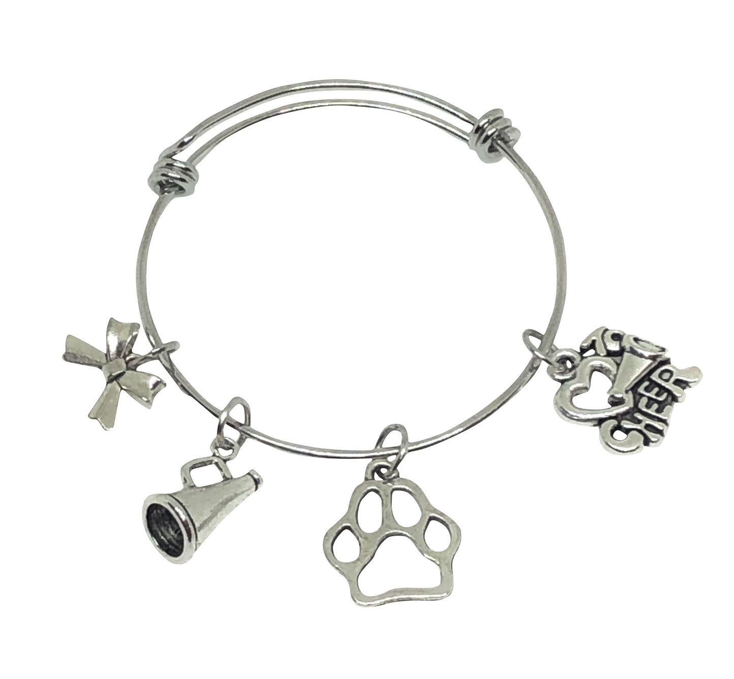 Load image into Gallery viewer, Cheerleading Mascot Charm Bracelet - Love to Cheer - Cheer and Dance On Demand

