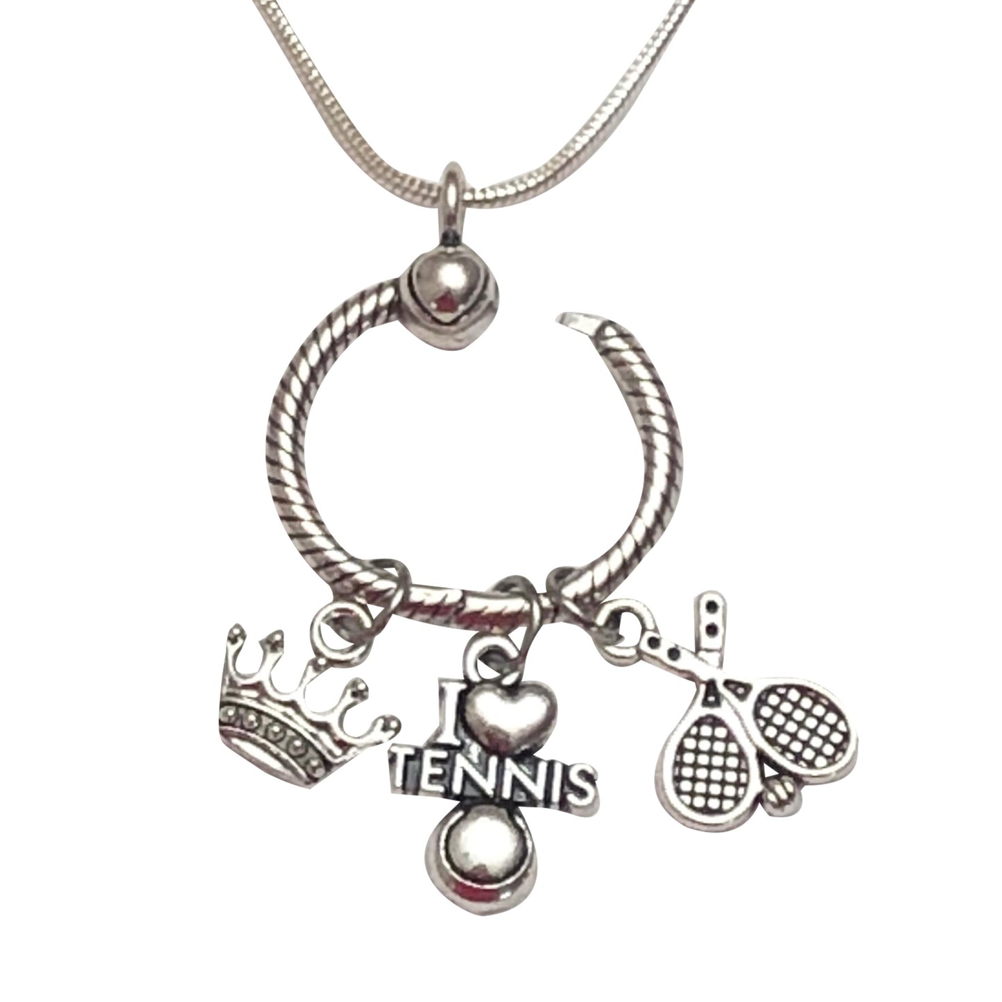 All About Me Sterling Silver Necklace with Charm Holder - Cheer and Dance On Demand