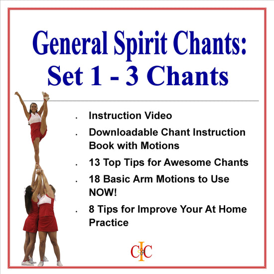 Cheerleading Chants -Set of 3 General Chants - Set 1 - Cheer and Dance On Demand