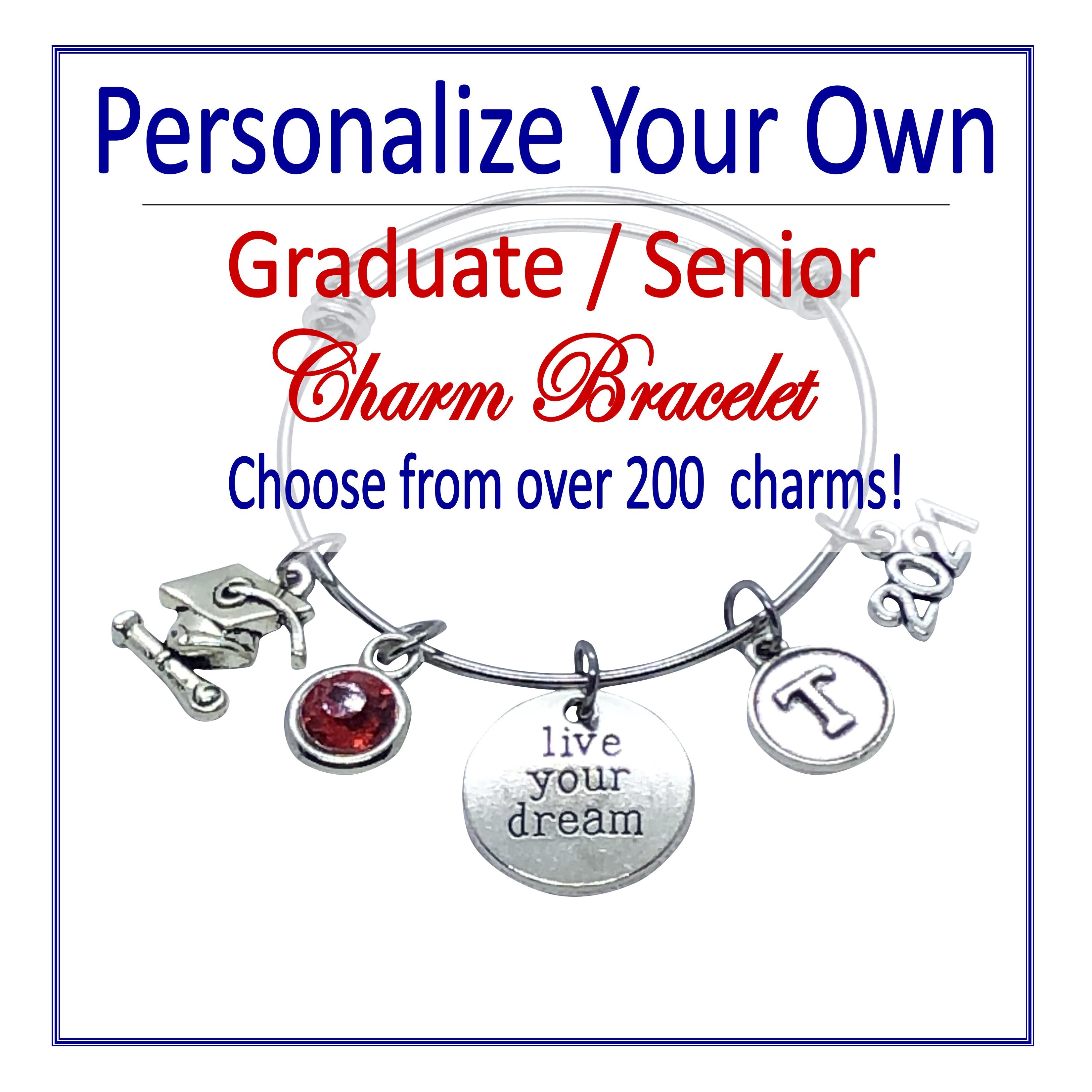 Graduation charm bracelet 2021 discount
