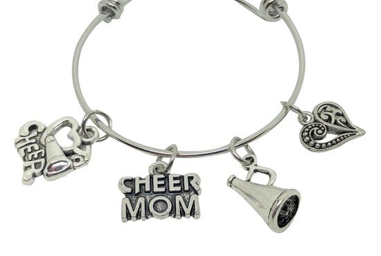 Cheer MOM Charm Bracelet - Cheer and Dance On Demand