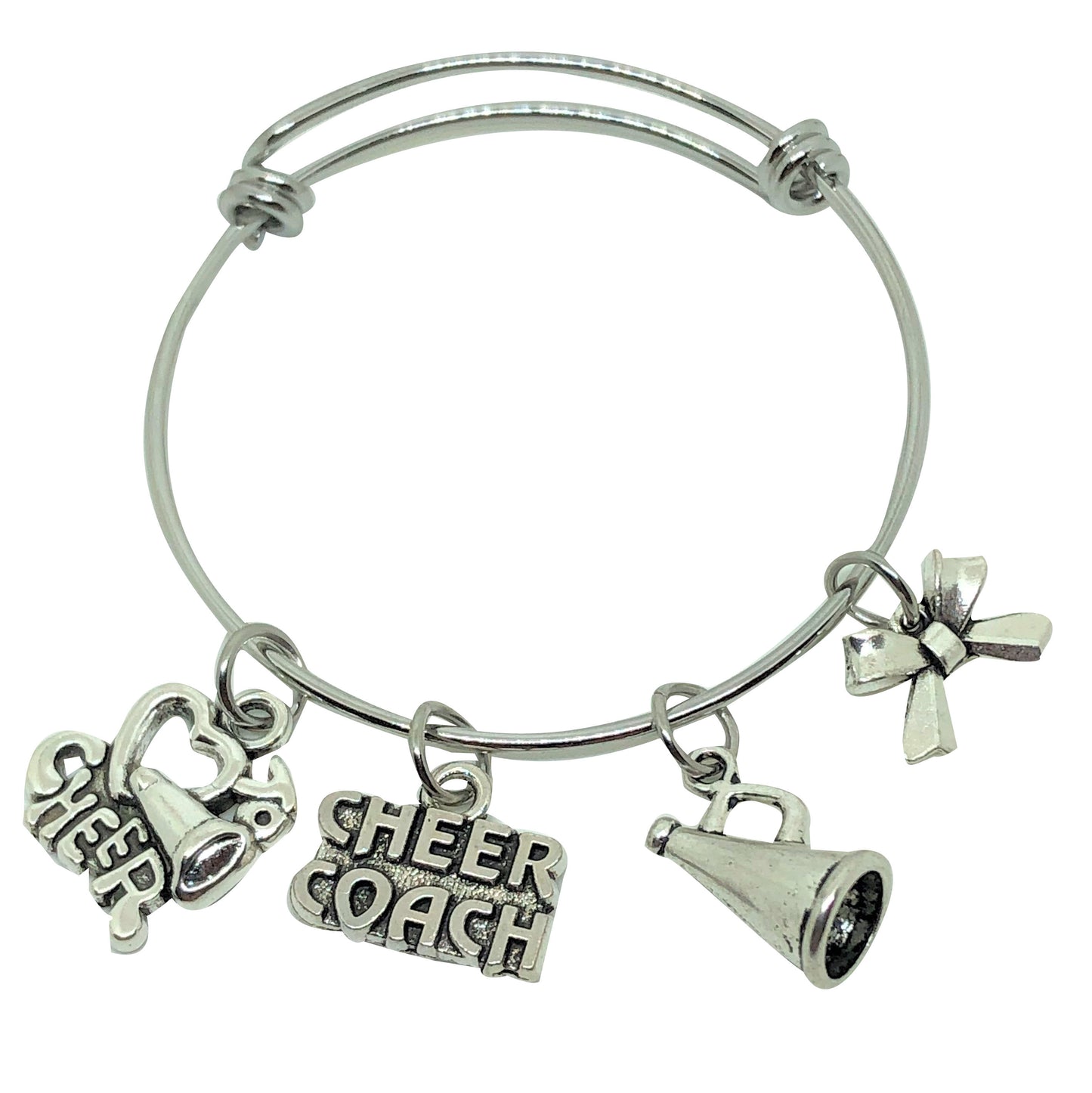 Fast Pitch Crystal Heart Softball Bats Silver Expandable Charm Bracele -  Jules Obsession