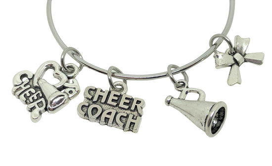 Cheerleading Coach Charm Bracelet - Cheer and Dance On Demand
