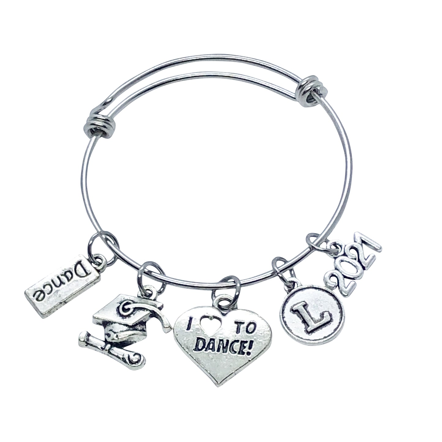 Dance Graduate Charm Bracelet - 2021 - Cheer and Dance On Demand