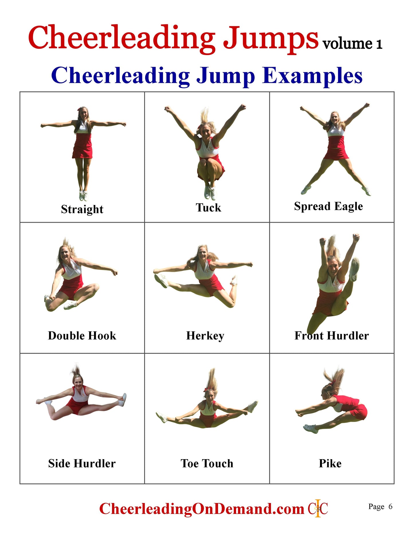 Cheerleading Jumps Ebook - How to Do Cheerleading Jumps – Cheer and Dance  On Demand