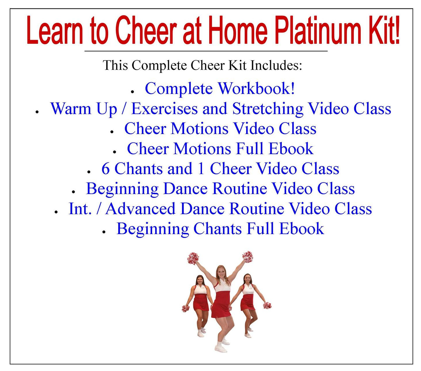 Learn to Cheer at Home Cheerleading Program - PLATINUM Program - Cheer and Dance On Demand