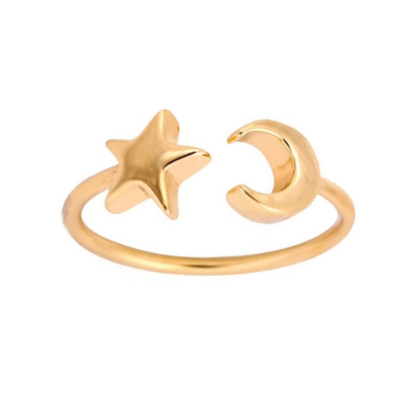 Load image into Gallery viewer, Star Goals Empowerment Adjustable Ring - Gold - Cheer and Dance On Demand
