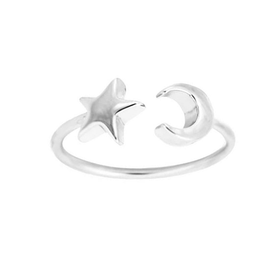 Star Goals Empowerment Adjustable Ring - Silver - Cheer and Dance On Demand