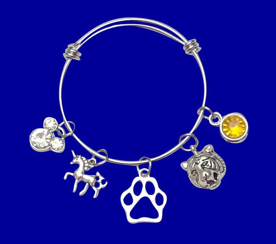 Mascot Charm Bracelet - Tigers or Select Your Own Mascot! - Cheer and Dance On Demand