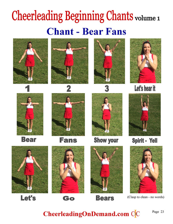 Cheerleading Beginning CHANTS Ebook, Volume 1 - CIC Cheerleading Mastery Series - Cheer and Dance On Demand