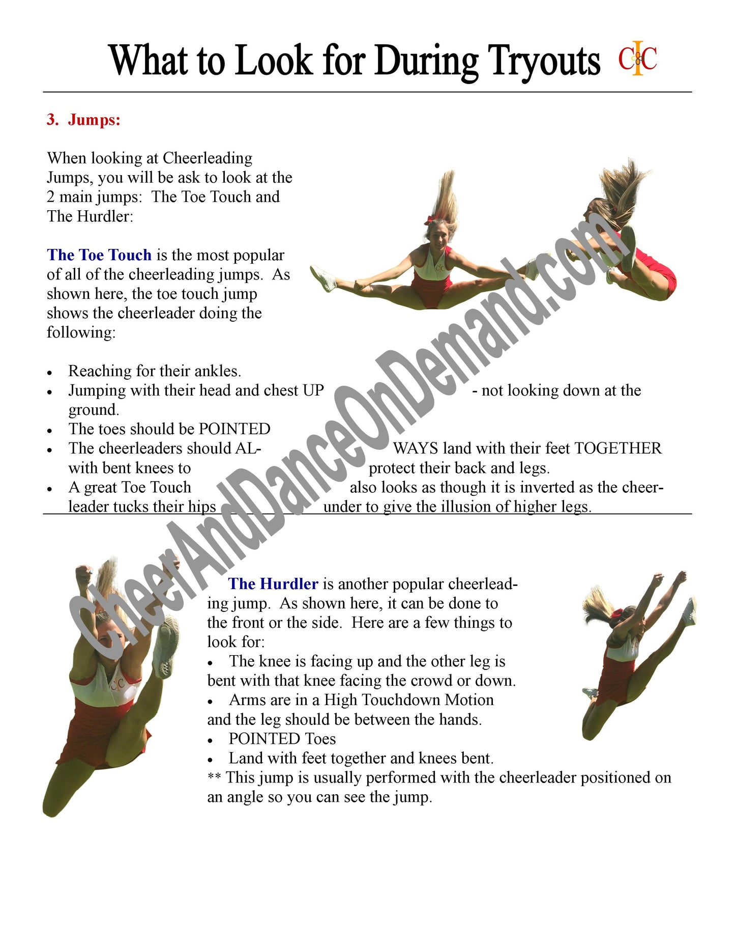 Cheerleading Tryouts Complete Forms Kit - Cheer and Dance On Demand