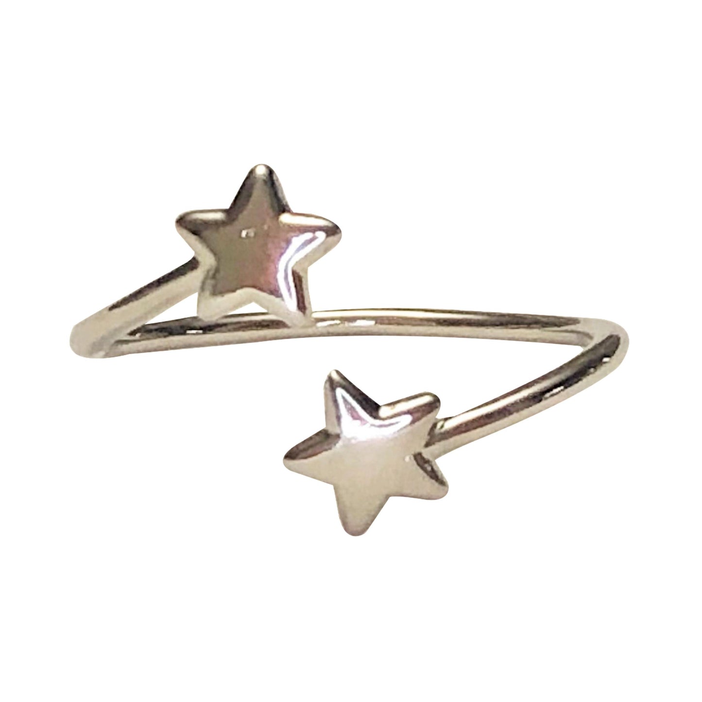 Reach for the Stars Empowerment Adjustable Ring - Silver - Cheer and Dance On Demand