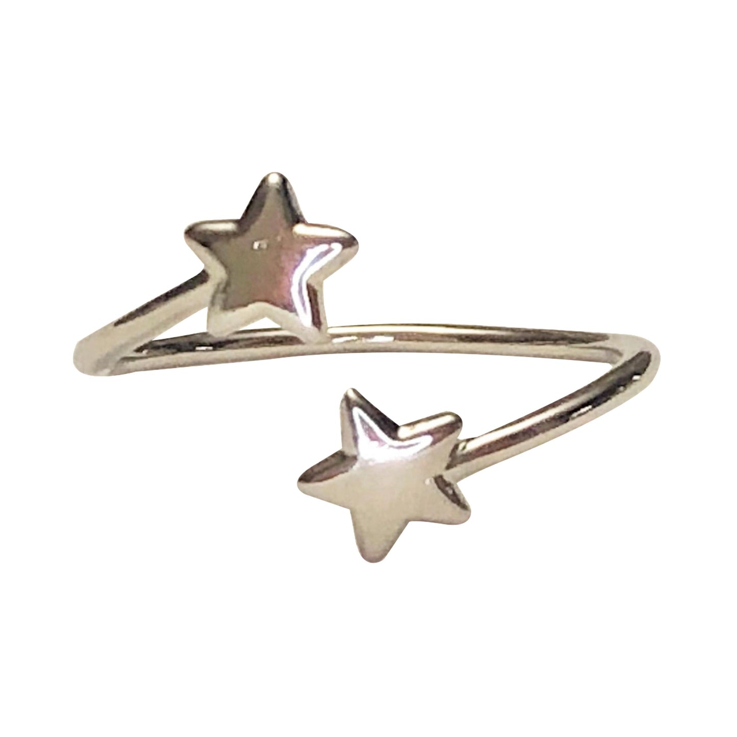 Load image into Gallery viewer, Reach for the Stars Empowerment Adjustable Ring - Silver - Cheer and Dance On Demand
