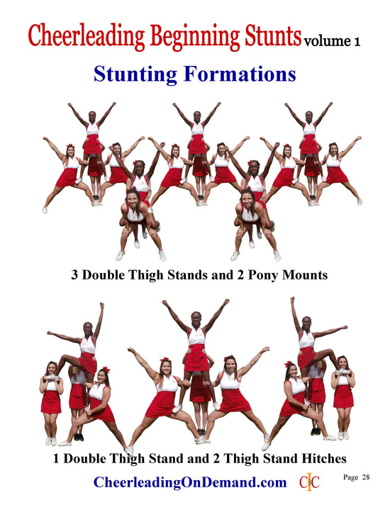 Cheerleading Beginning Stunts Ebook - How to Do Cheerleading Stunts - Cheer and Dance On Demand