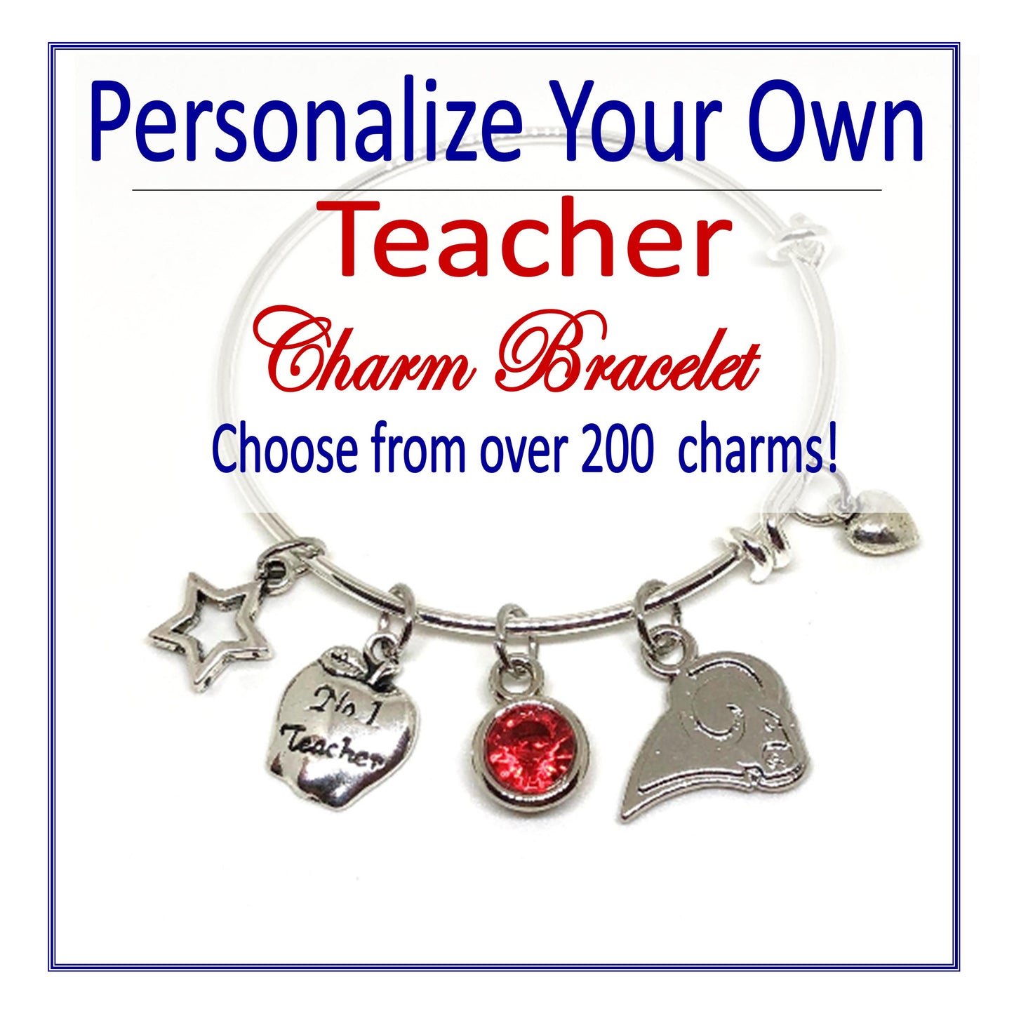 Create Your Own Teacher Charm Bracelet - Cheer and Dance On Demand