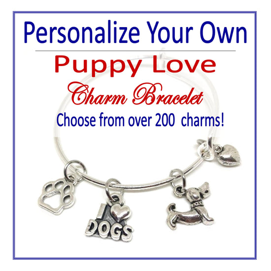 Load image into Gallery viewer, Create Your Own Puppy Love Charm Bracelet - Cheer and Dance On Demand
