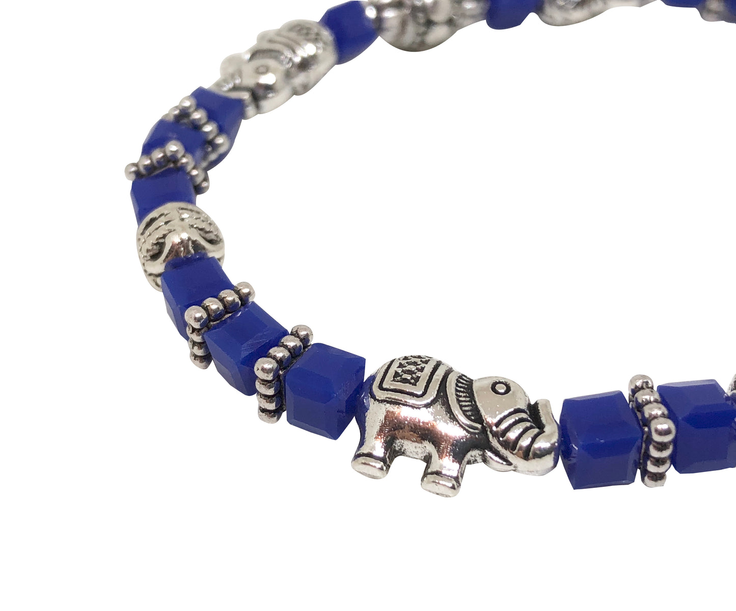 Load image into Gallery viewer, Elephant Stretch Crystal Bead Bracelet 8 COLORS - RED, Strength and Wisdom Symbol - Cheer and Dance On Demand
